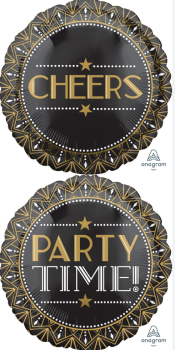 Folienballon - Party time - ø 43cm